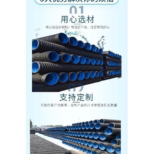 300mm雙壁波紋管廠家批發