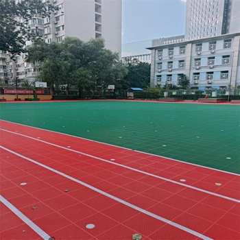 水晶砂室外塑膠羽毛球場地