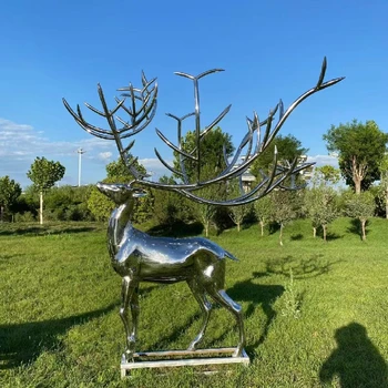 房地產(chǎn)不銹鋼梅花鹿雕塑供應(yīng)商