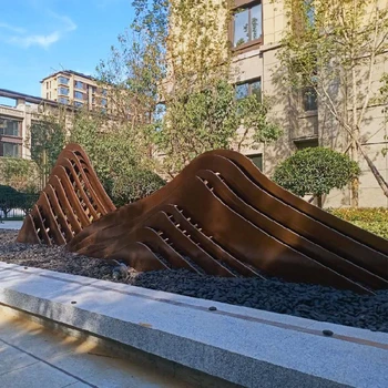 小區(qū)景觀304不銹鋼假山雕塑加工廠家