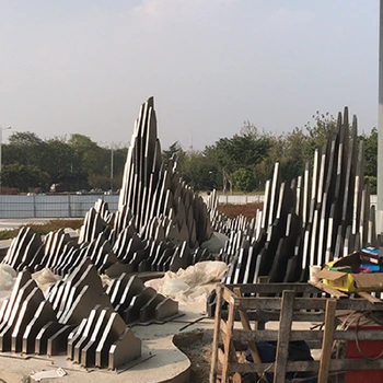 房地產(chǎn)假山不銹鋼雕塑定制廠家