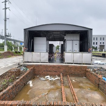 安宁厂房电动雨棚仓储推拉雨棚电动遥控伸缩棚厂家