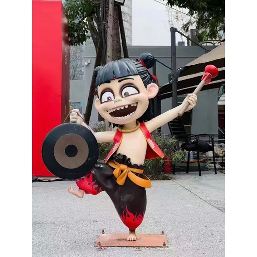 卡通申公豹雕塑景觀美陳