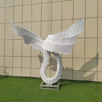 房地產(chǎn)不銹鋼羽翼雕塑定做廠家