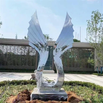 房地產(chǎn)不銹鋼羽翼雕塑定做廠家