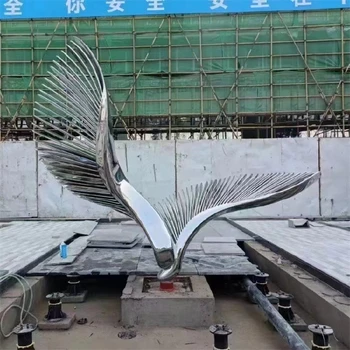 房地產(chǎn)不銹鋼羽翼雕塑定做廠家