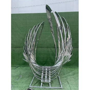 房地產(chǎn)不銹鋼羽翼雕塑定做廠家