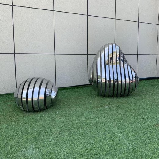 園林景觀不銹鋼鵝卵石雕塑定制廠家