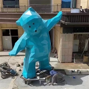 大型幾何熊雕塑制作廠家