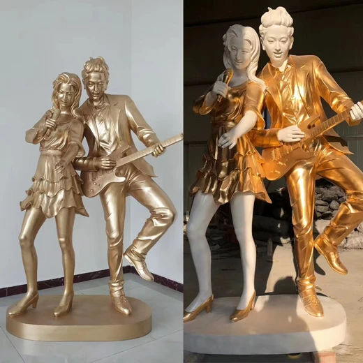 西藏玻璃鋼戶外人物彩繪雕塑來圖設(shè)計電話