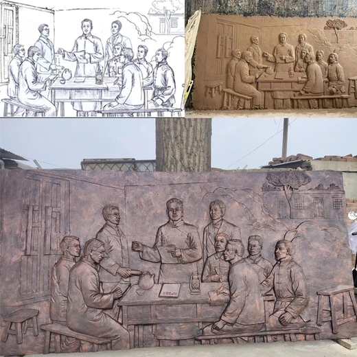 北京白求恩浮雕彩繪廠家