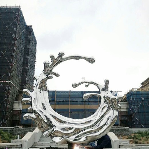 水景不銹鋼浪花雕塑制作廠家