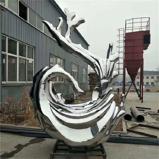 抽象浪花不銹鋼雕塑制作