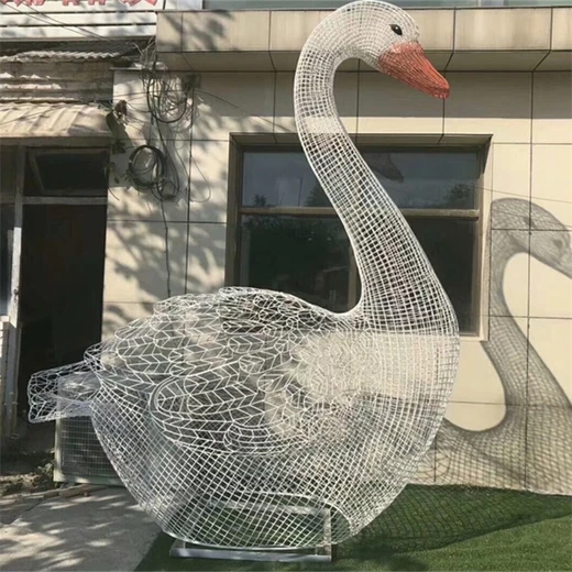 不銹鋼天鵝雕塑鏡面動物雕塑制作廠家