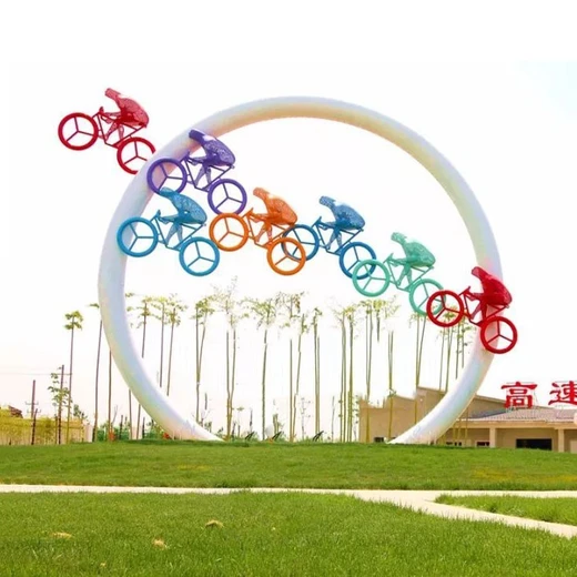 云南民宿不銹鋼雕塑定制加工廠家-戒指不銹鋼雕塑噴鍍