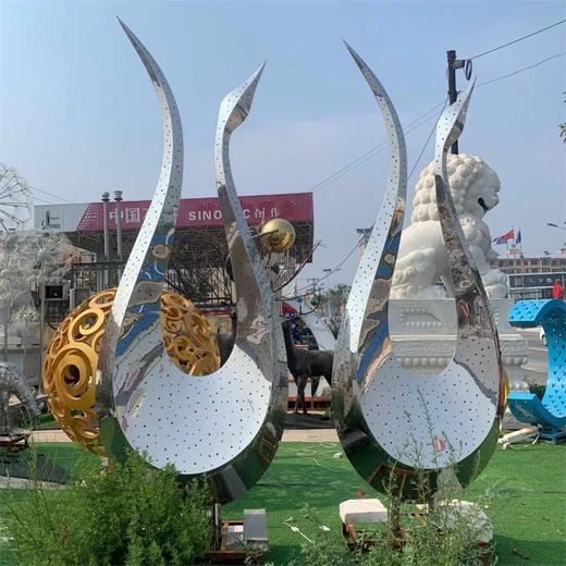 不銹鋼天鵝雕塑加工定制