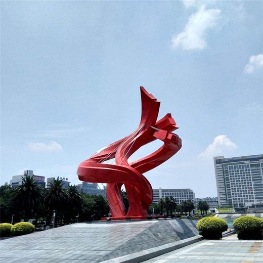 廣場(chǎng)不銹鋼飄帶雕塑定制廠家