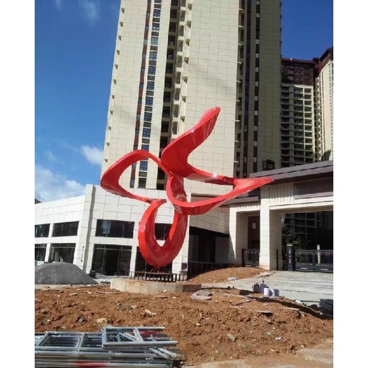 園林景觀彩帶不銹鋼雕塑定制廠家