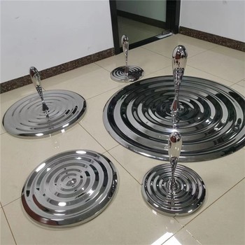 創(chuàng)意抽象水滴雕塑不銹鋼水池景觀雕塑制作