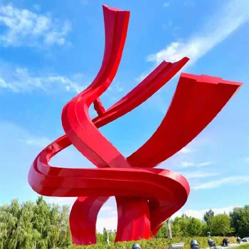 公園不銹鋼雕塑飄帶制作