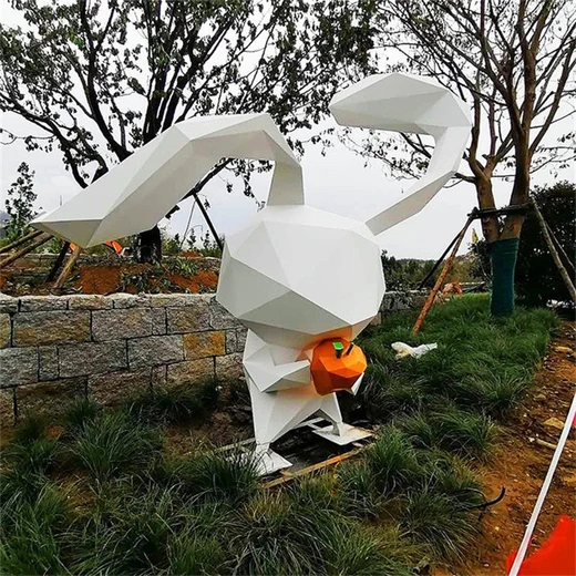 抽象兔子雕塑卡通小兔子雕塑圖片