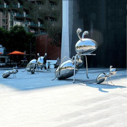 黃石幾何不銹鋼雕塑戶(hù)外動(dòng)物擺件