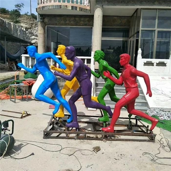 幾何切面運(yùn)動(dòng)人物雕塑抽象運(yùn)動(dòng)主題雕塑加工