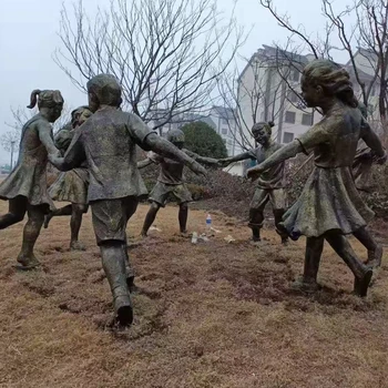 大慶定制鑄銅雕塑,民俗文化場景銅雕裝飾擺件定制