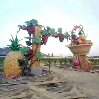 合肥設(shè)計(jì)園林門頭雕塑廠家,定制城市鄉(xiāng)村入口大門門頭雕塑