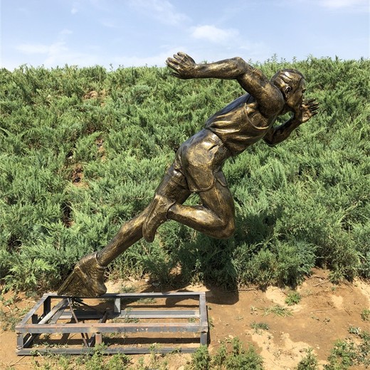 彩繪幾何跑步人物雕塑跑步運動人物雕塑擺件