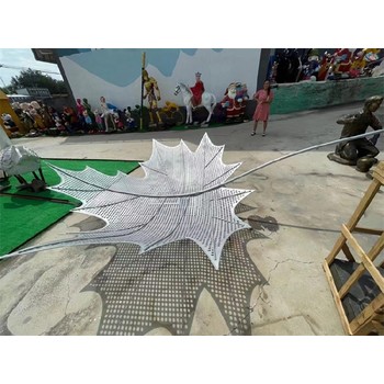 公園樹葉不銹鋼雕塑定做