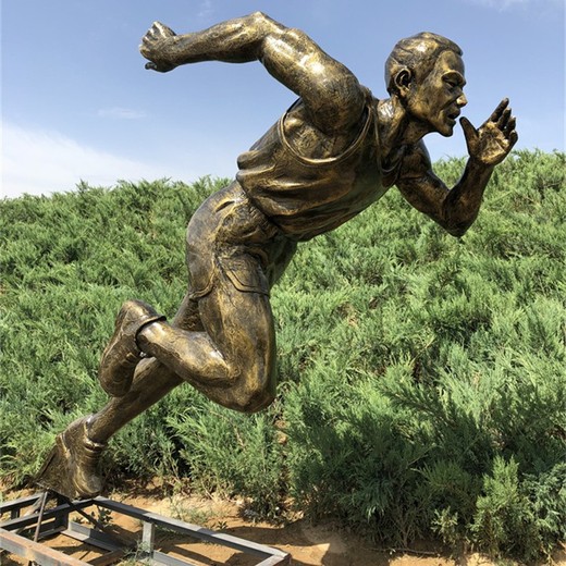 公園運動主題雕塑抽象彩繪運動人物雕塑