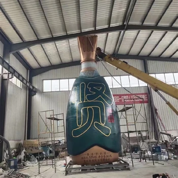 戶外不銹鋼酒瓶雕塑廠家