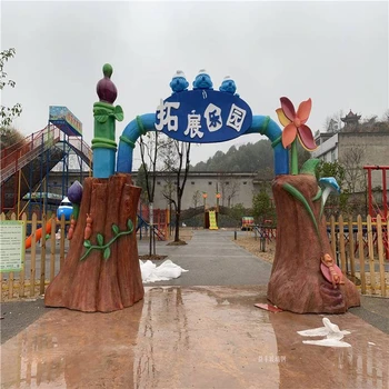 北京廣場門頭雕塑彩繪雕塑