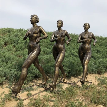 玻璃鋼跑步人物雕塑抽象運(yùn)動主題雕塑制作加工