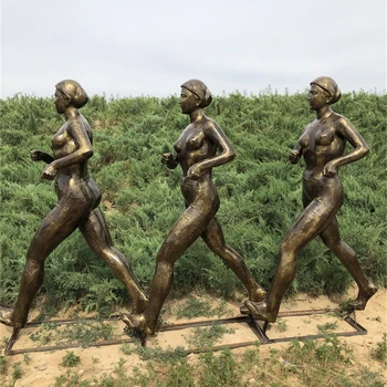 抽象跑步人物雕塑校園運動主題雕塑