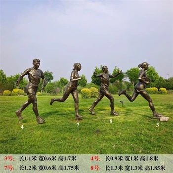 玻璃鋼跑步人物雕塑校園運(yùn)動(dòng)員雕塑制作廠家