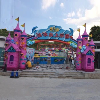 撫州加工園林門頭雕塑廠家,網(wǎng)紅門頭玻璃鋼雕塑