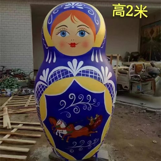 卡通套娃雕塑卡通彩繪套娃雕塑商場擺件