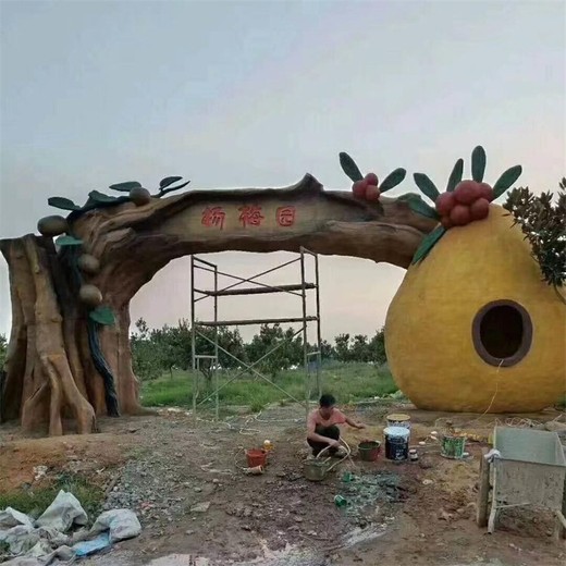 北京假樹門頭雕塑價格