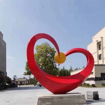 發(fā)光抽象心形雕塑鏤空發(fā)光愛心雕塑加工定制