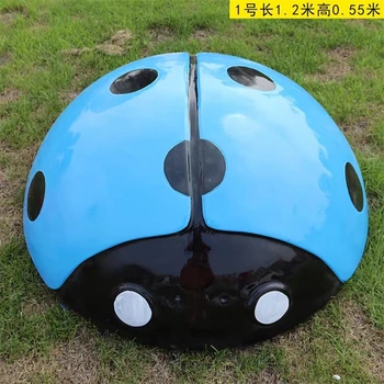 仿真小動物雕塑不銹鋼瓢蟲雕塑加工