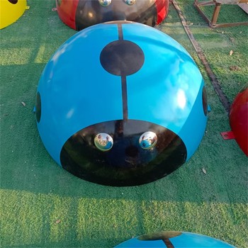 庭院小昆蟲雕塑不銹鋼七星瓢蟲雕塑制作