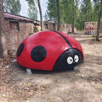 公園小動物雕塑不銹鋼七星瓢蟲雕塑定制