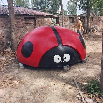 不銹鋼仿真瓢蟲雕塑公園小動物雕塑廠家