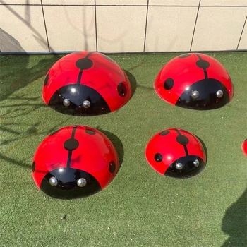 玻璃鋼瓢蟲雕塑仿真小動物雕塑擺件