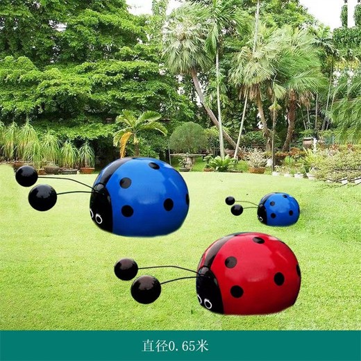 玻璃鋼七星瓢蟲雕塑景觀小品昆蟲雕塑制作
