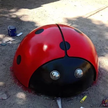 仿真昆蟲雕塑玻璃鋼瓢蟲雕塑