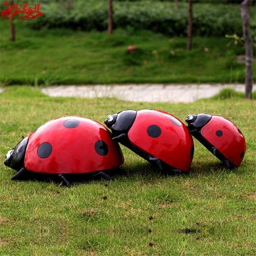 彩繪仿真瓢蟲雕塑仿真昆蟲雕塑圖片