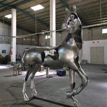 不銹鋼馬雕塑金屬動物雕塑廠家